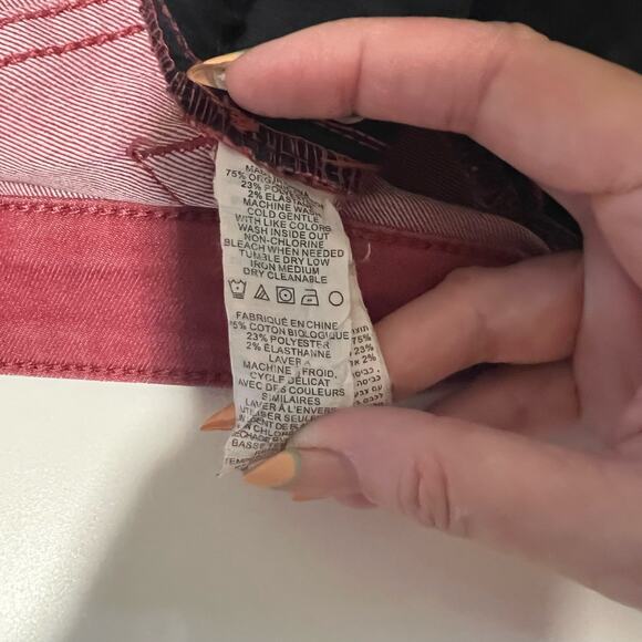 Prana Women's Kara Skinny Jean in Crushed Cranberry Size 6/28 - Picture 7 of 11